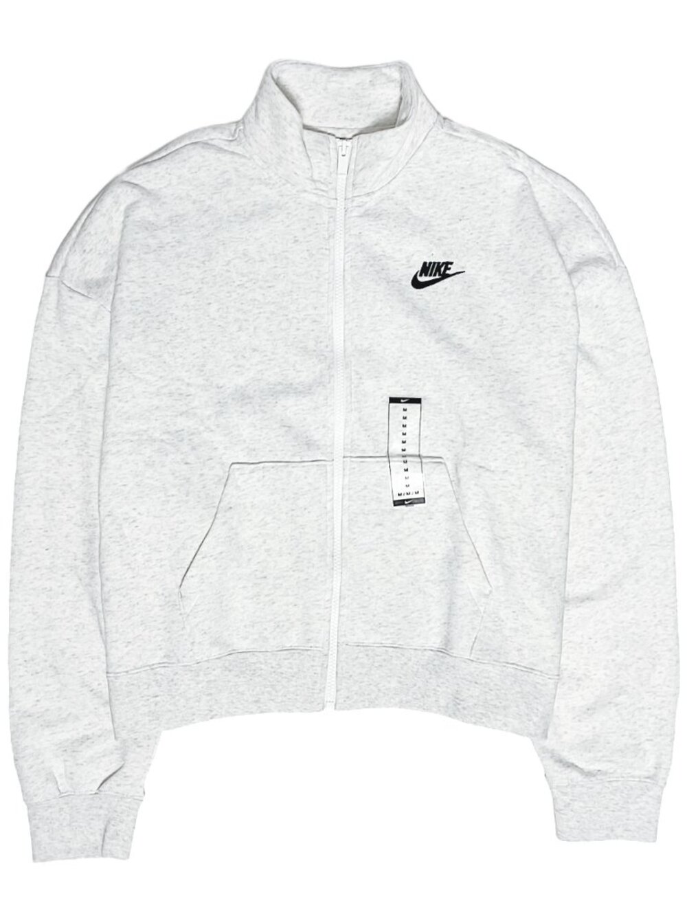 Nike Club Fleece Loose Track Jacket Birch Heather Full Zip NWT